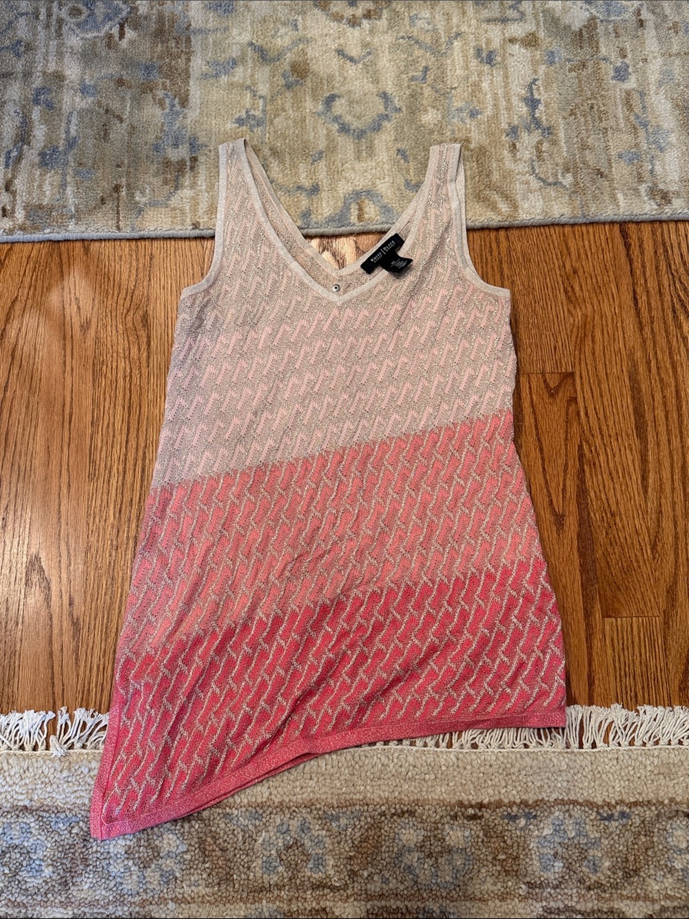 Missoni dupe Pink Gradient V-Neck Knit Tank size XS